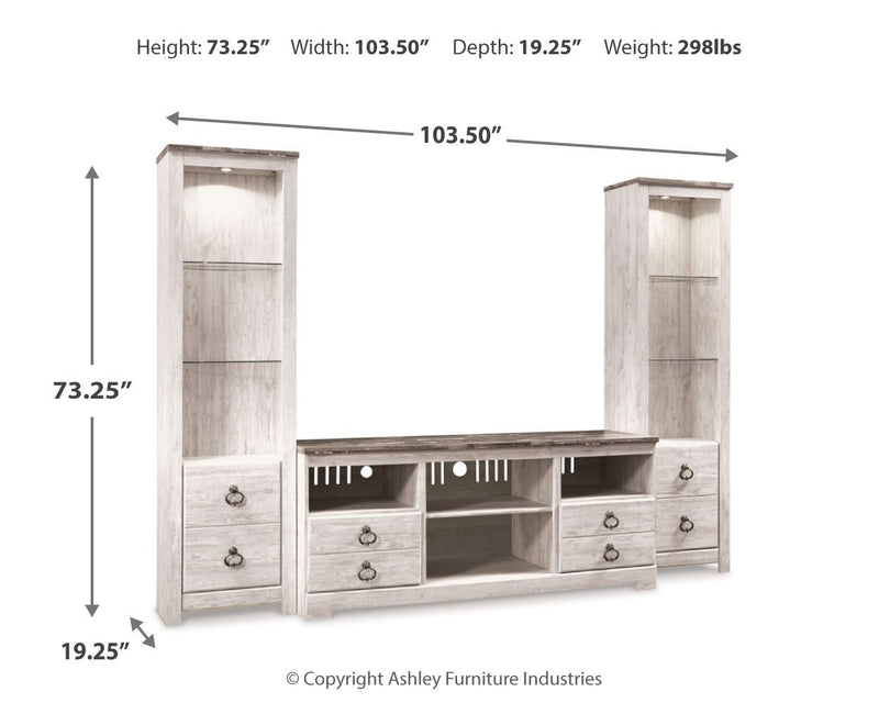 Willowton - Entertainment Center With Fireplace Option