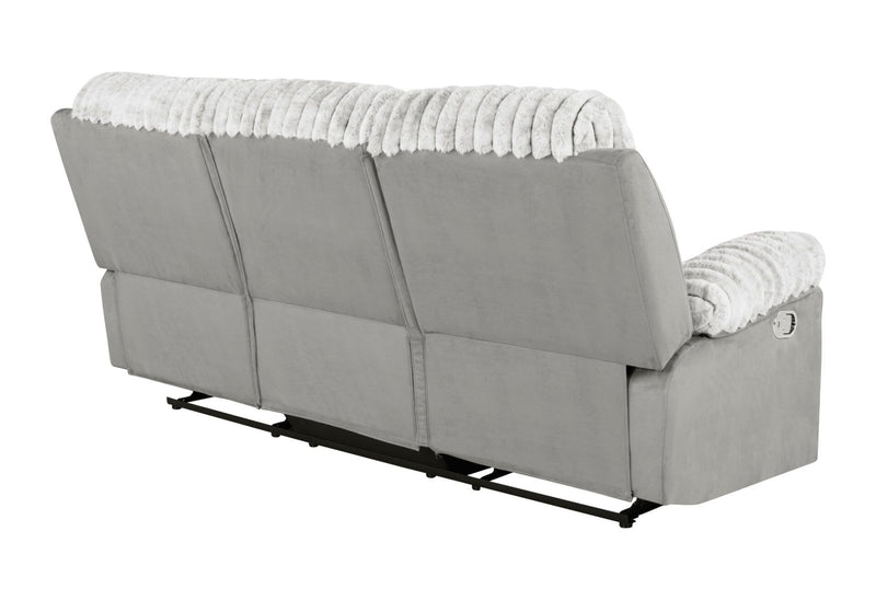 U6028 - 3 Piece Living Room Set (Reclining Sofa / Console Reclining Loveseat / Glider Recliner) - Gray