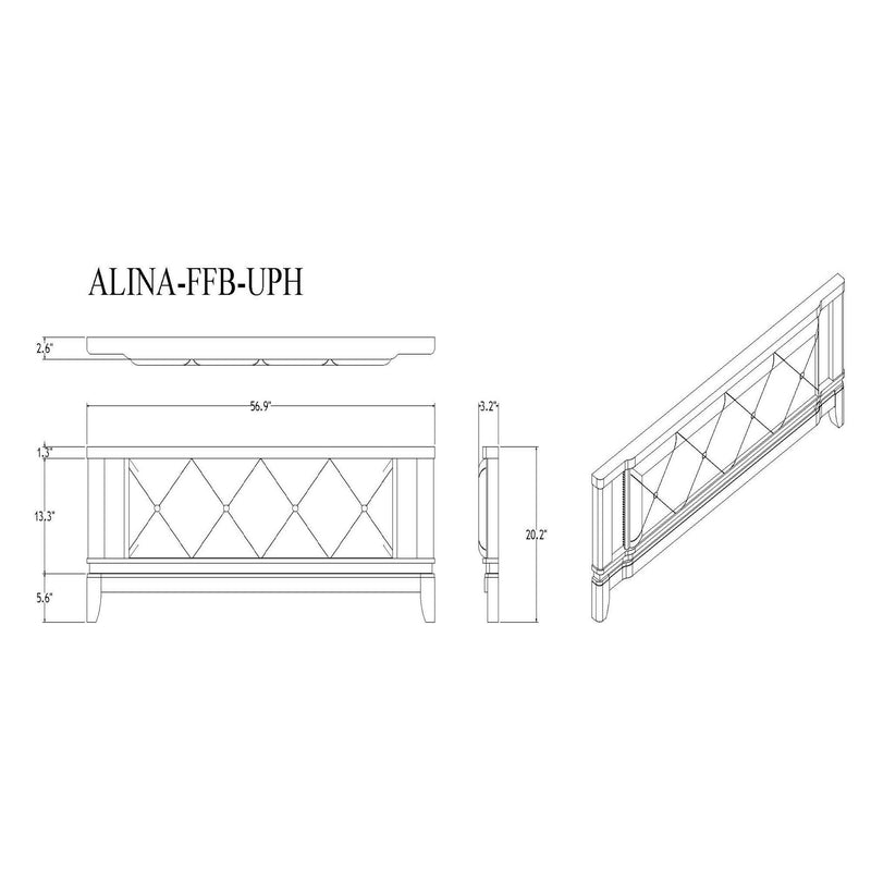 Adalid - Cama contemporánea con luces LED