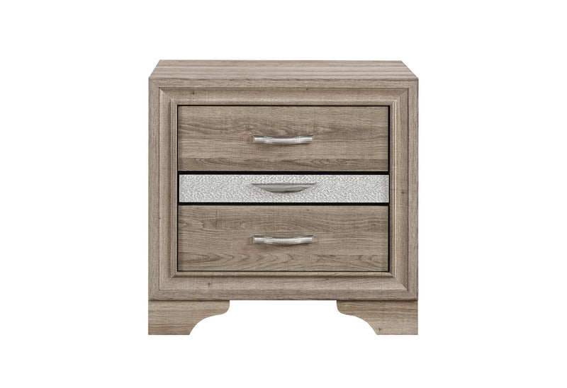 Seville - 5 Piece King Bedroom Set (Bed, Dresser & Mirror, Nightstand, Chest) - Brown / Natural