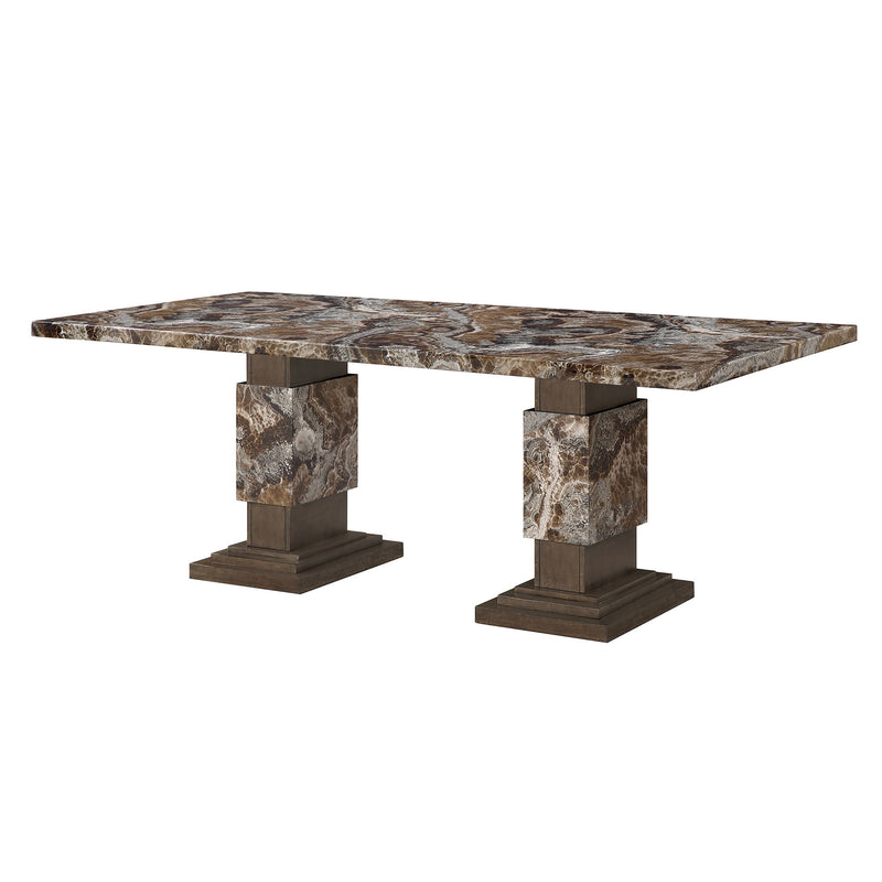 D12DT - 5 Piece Dining Room Set (Dining Table With 4 Dining Chairs) - Dark Brown