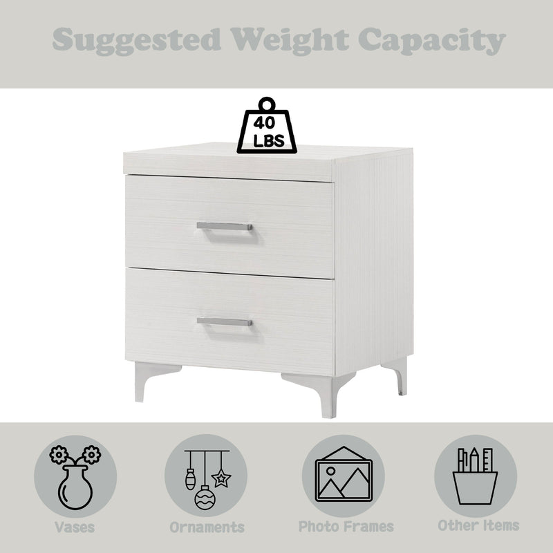 Casilda - Nightstand With Dovetail Drawers - White