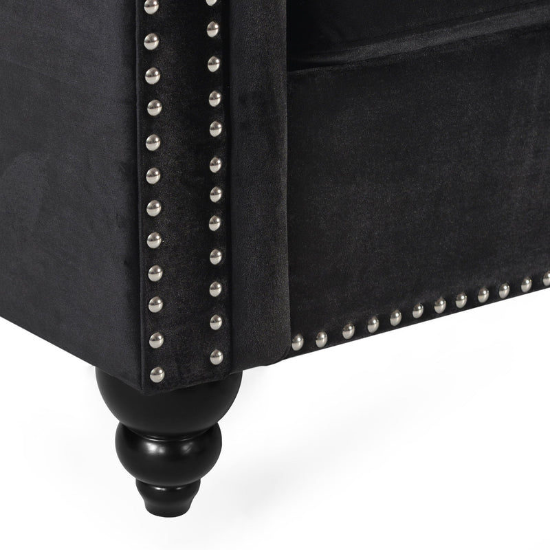 Chesterfield Style 3 Seater Sofa With Deep Button Tufting