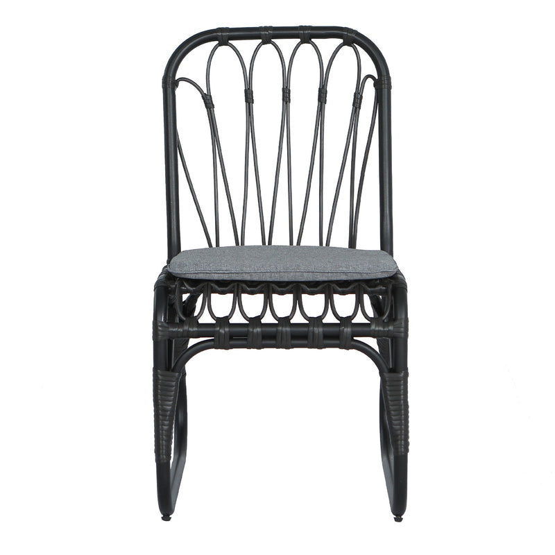 Outdoor Wicker Dining Chairs With Washable Cushion (Set of 2)