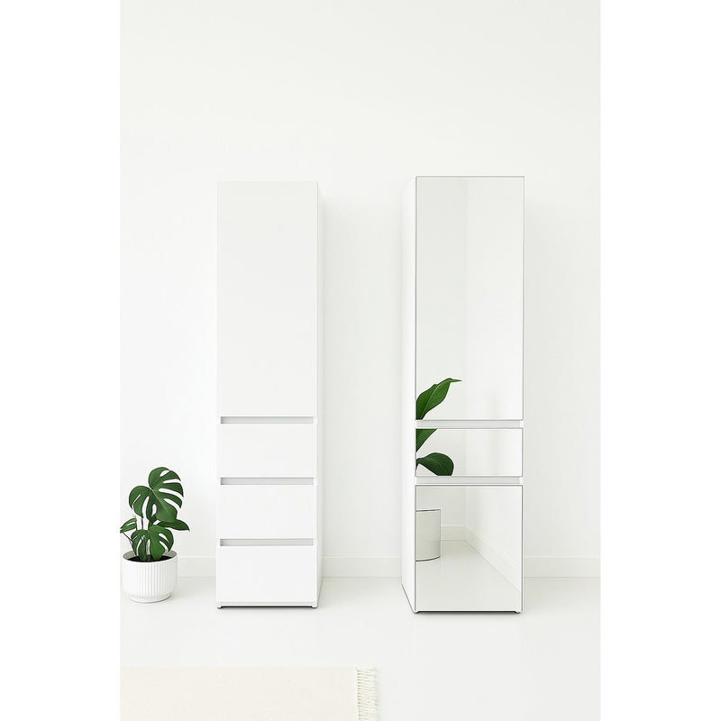 Elise - Modular Closet System & Mirror - White