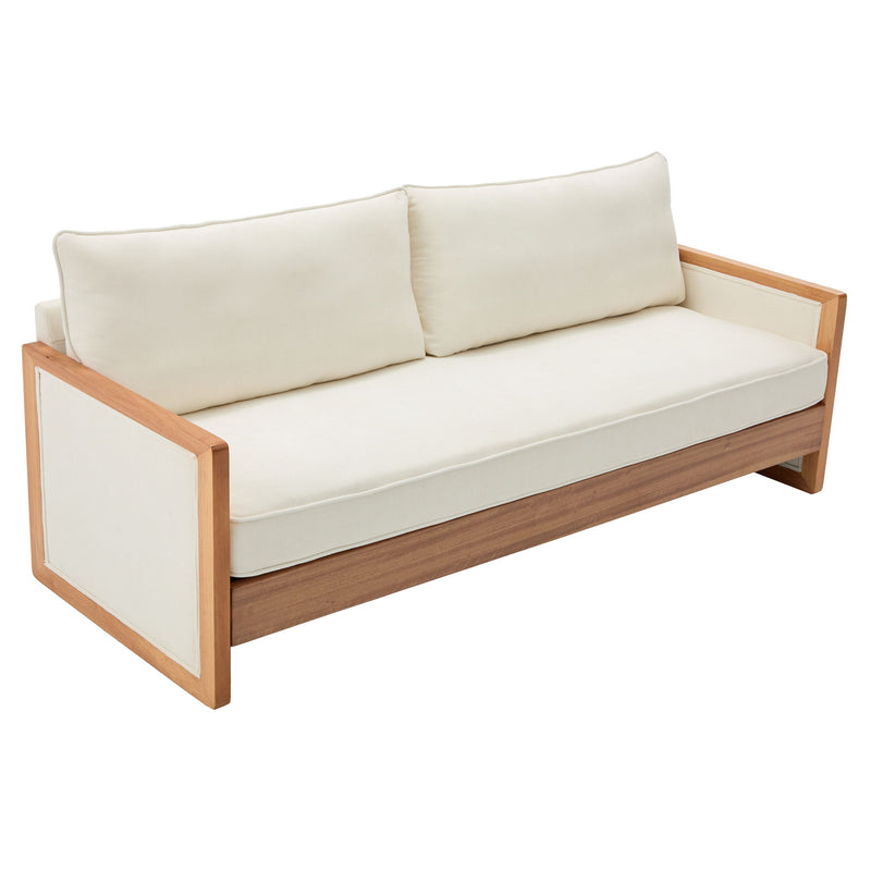 Modern 3 Seater Sofa With Armrests, Living Room Couch