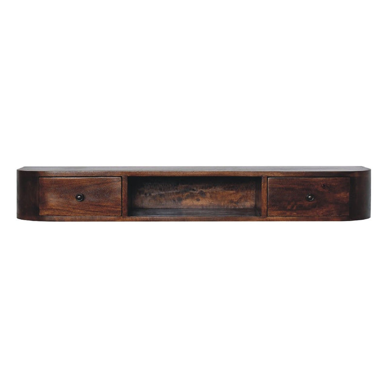 Lunar - 2 Drawer Floating Console - Chestnut