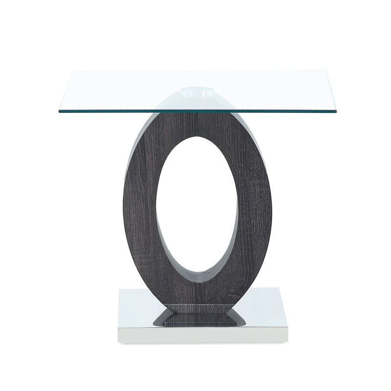 Tracker - End Table - Brown White