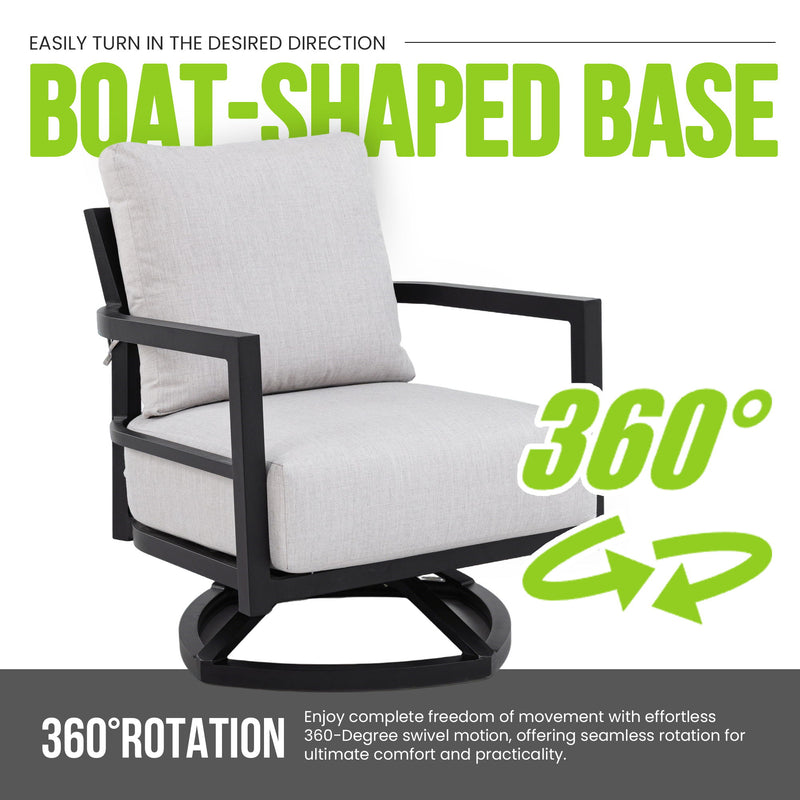 Outdoor Conversation Set With Chairs, Bench Sofa, Tables, Sunbrella Cushions