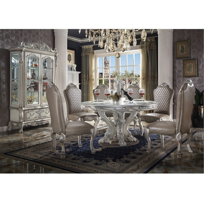 Dresden - Round Pedestal Dining Table - Vintage Bone White