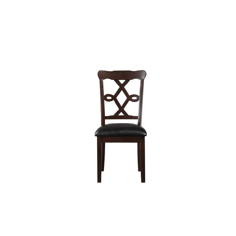 Ingeborg - 5 Piece Dining Set - Black Synthetic Leather & Espresso