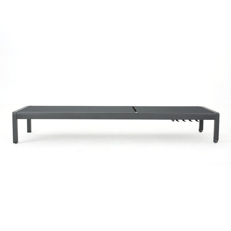 Outdoor Patio Chaise Lounge With 5 Reclining Positions