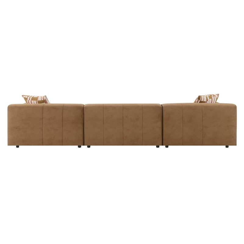 Zoey - Modular - Armless Chair - Chocolate Suede