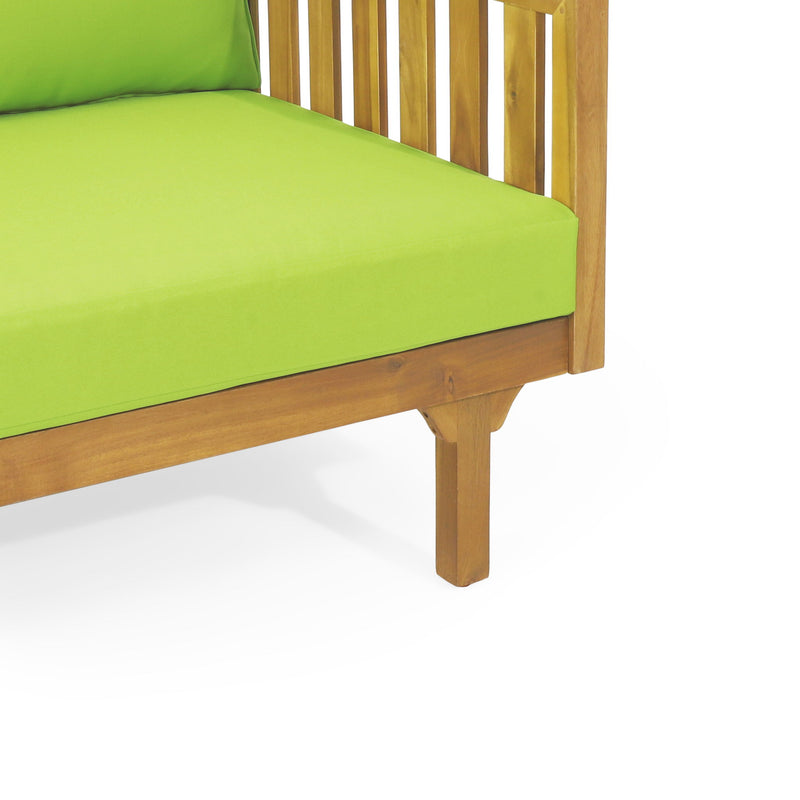 Claremont - 3 Seater Daybed Teak Acacia Wood Water Resistant Cushions