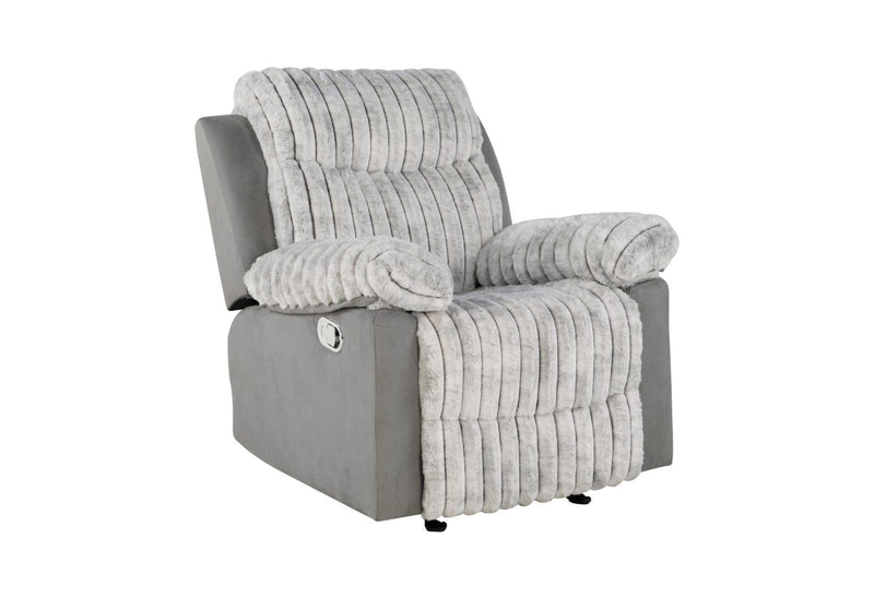 U6028 - 3 Piece Living Room Set (Reclining Sofa / Console Reclining Loveseat / Glider Recliner) - Gray