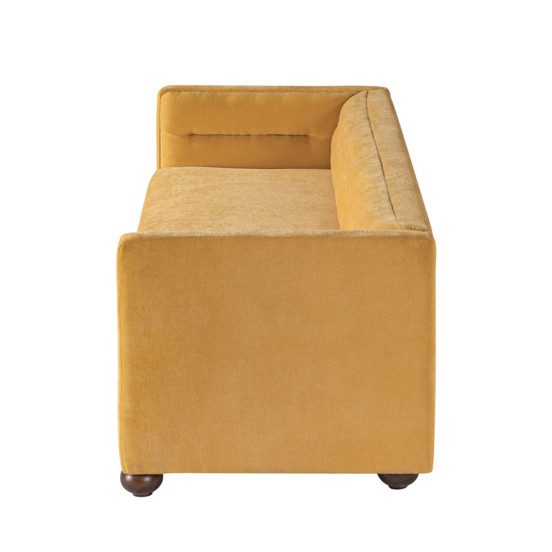 3 Seater Sofa Upholstery With Square Arms, Living Room Couch