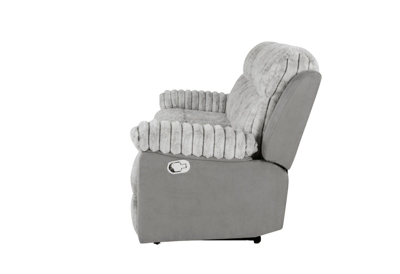 U6028 - 3 Piece Living Room Set (Reclining Sofa / Console Reclining Loveseat / Glider Recliner) - Gray