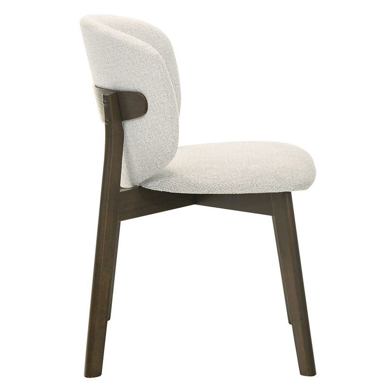 Mallin - Side Chair (Set of 2) - Gray Chenille & Walnut