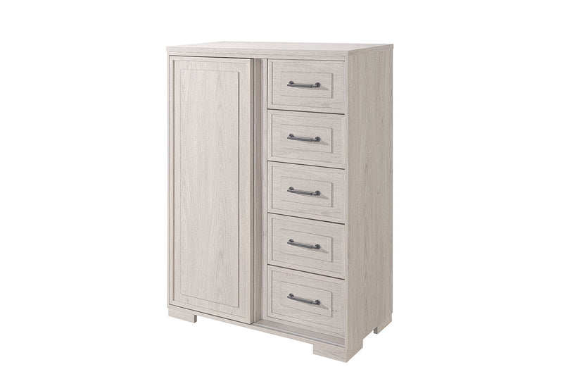 Sadie / Clara - 5 Piece King Bedroom Set (Bed, Dresser & Mirror, Nightstand, Chest) - Beige