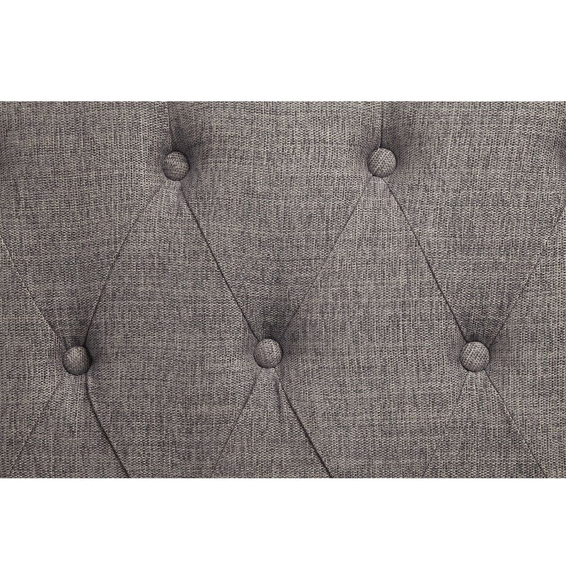 Florian - Loveseat With 3 Pillows - Gray Fabric & Antique White