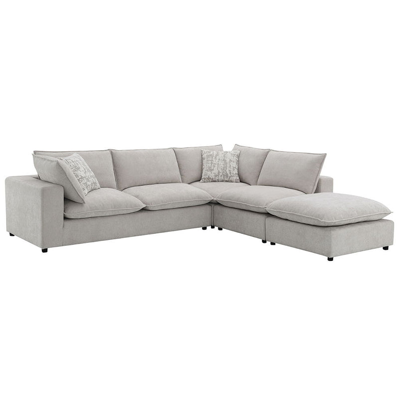 Marisa - Modular Armless Chair - Beige Boucle