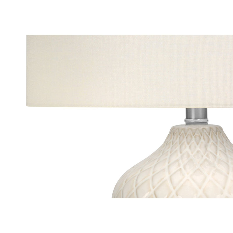 Iluminación, lámpara de mesa, transicional - crema