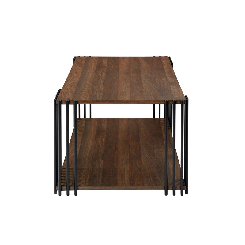 Vertex - Rectangular 3 Piece Occasional Set (1 Coffee & 2 End Tables) - Brown / Black