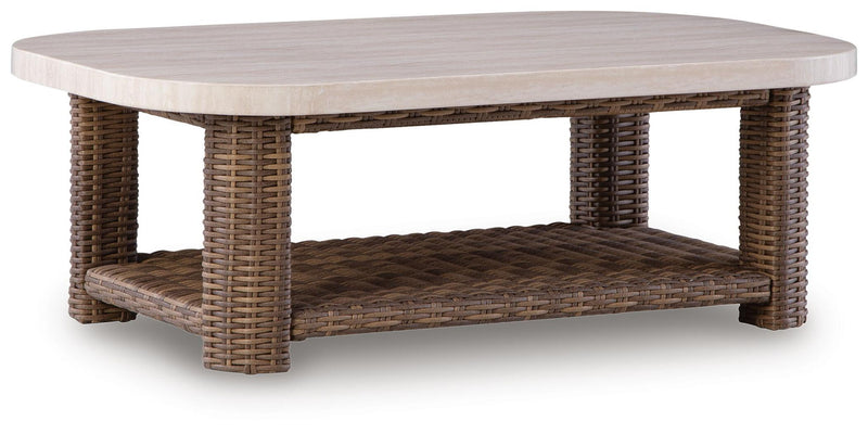 Dolan Creek - Mesa de centro rectangular - Beige / Marrón