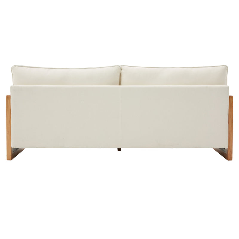 Modern 3 Seater Sofa With Armrests, Living Room Couch