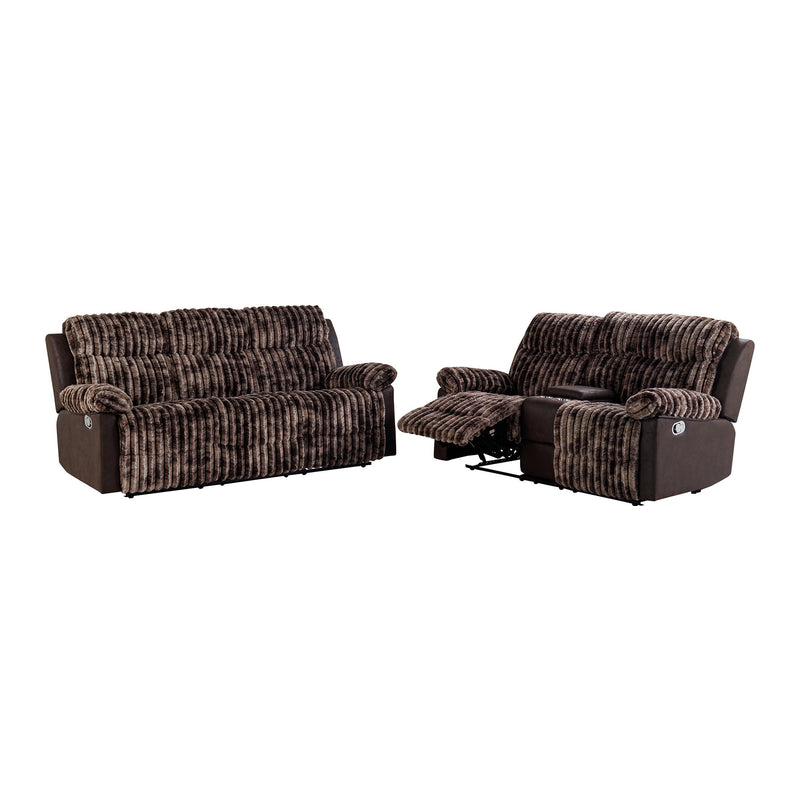 Brenda - Sofa With Manual Recline Function - Brown