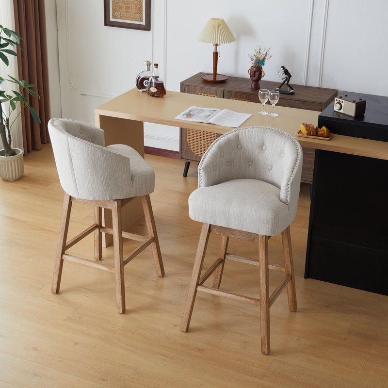 360 Degree Rotation Swivel Counter Stools (Set of 2)