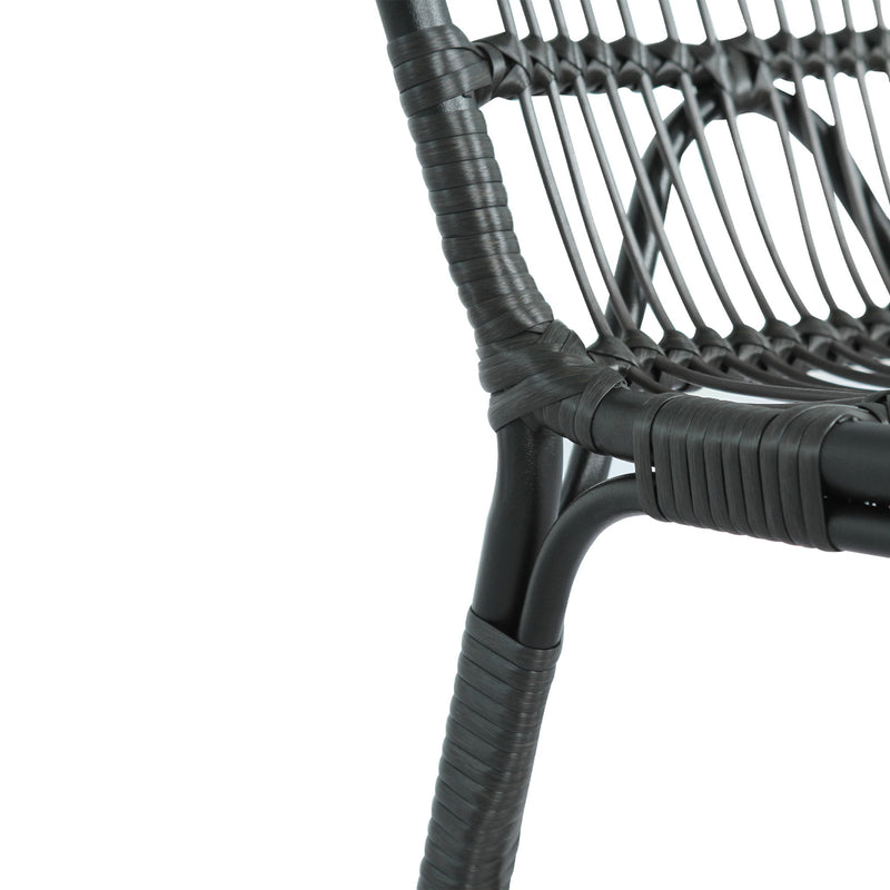 Outdoor Wicker Dining Chairs With Washable Cushion (Set of 2)