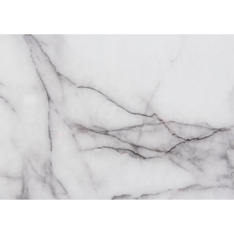 Moon - Marble Nightstand With LED - White