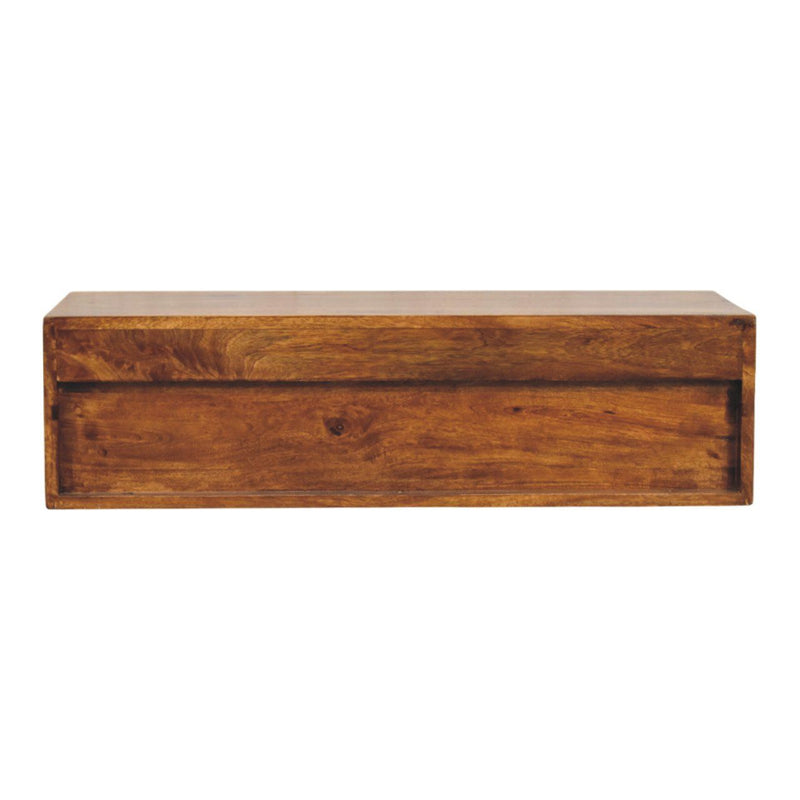 Lunar - 2 Drawer Wall Mounted Media Unit - Brown