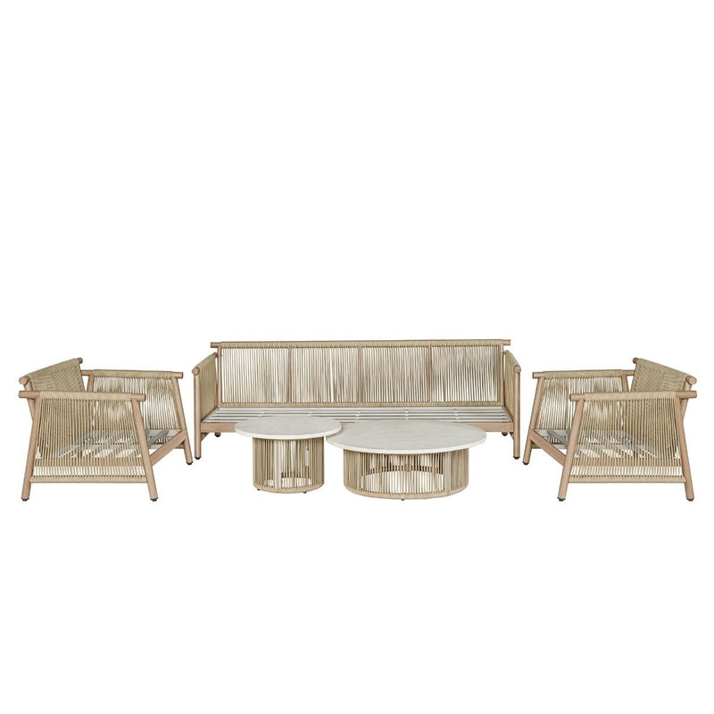 Zira - 5 Piece Patio Sofa Set - Beige