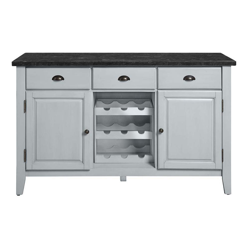 Lanton - Server - Natural Marble & Antique White