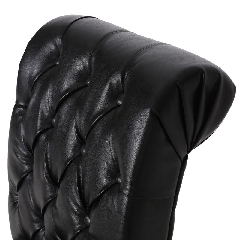 Broxton - Tuft Dining Rolltop Chairs With Button Tufted Backrest (Set of 2)