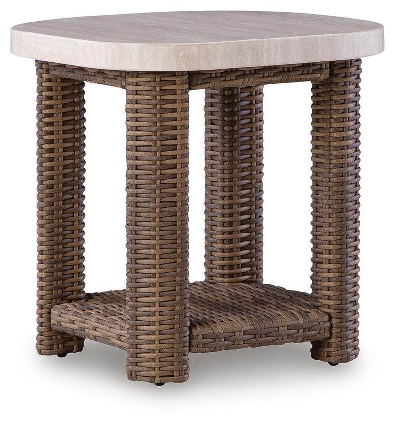 Dolan Creek - Mesa auxiliar cuadrada - Beige / Marrón