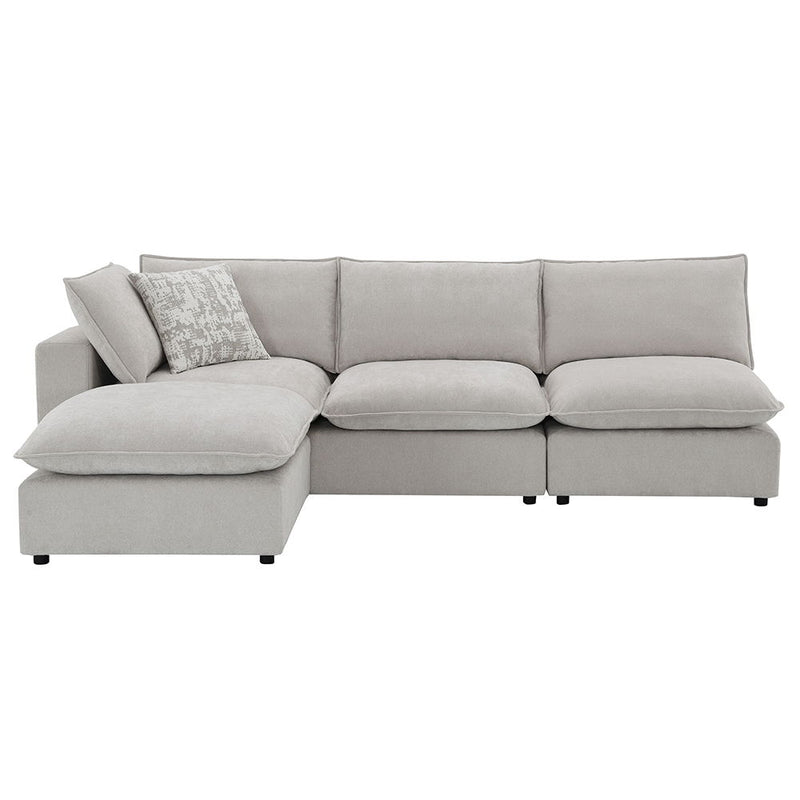 Marisa - Modular Armless Chair - Beige Boucle