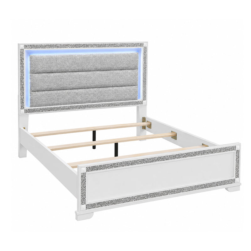 Adalid - Cama contemporánea con luces LED