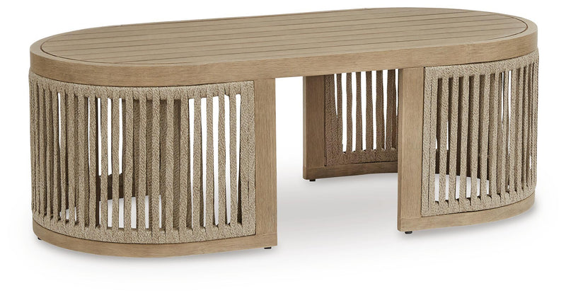 Serena Shores - Mesa de cóctel rectangular - Beige