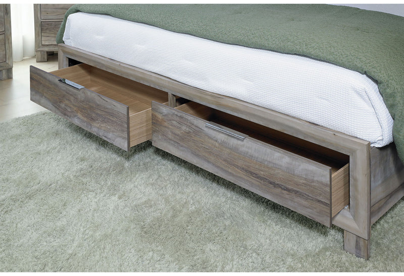 Callie - King Bed With Storage - Brown