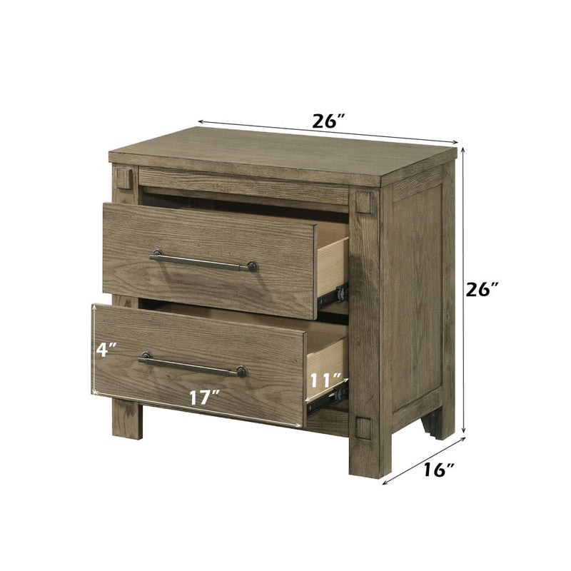 Colton - Nightstand - Antique White Oak