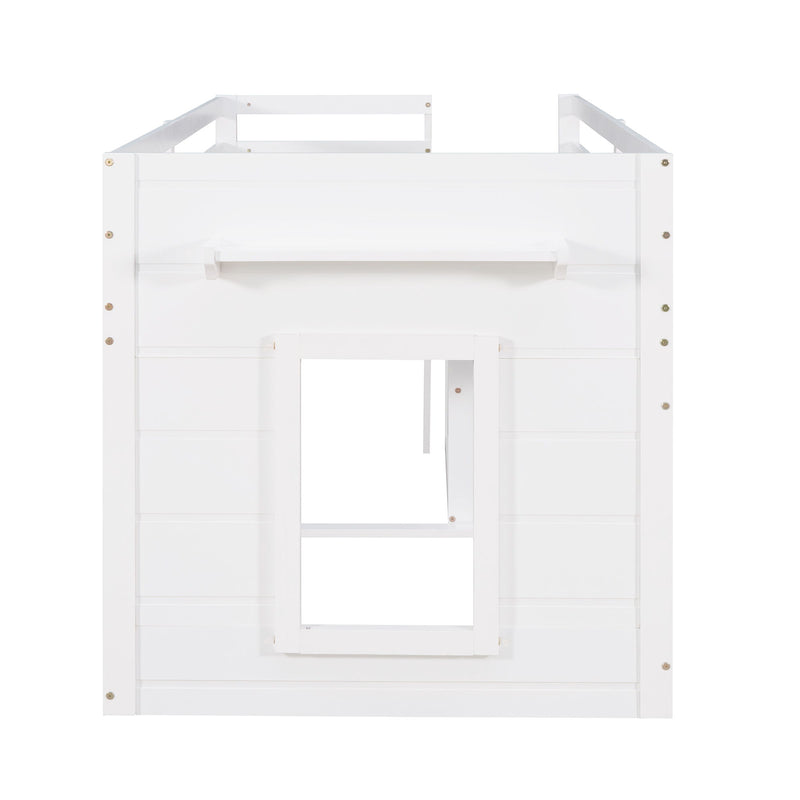Loft Bed With Cabinet And Shelf