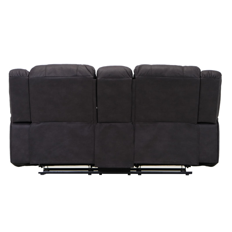 Reclining Console Loveseat - Black - Fabric