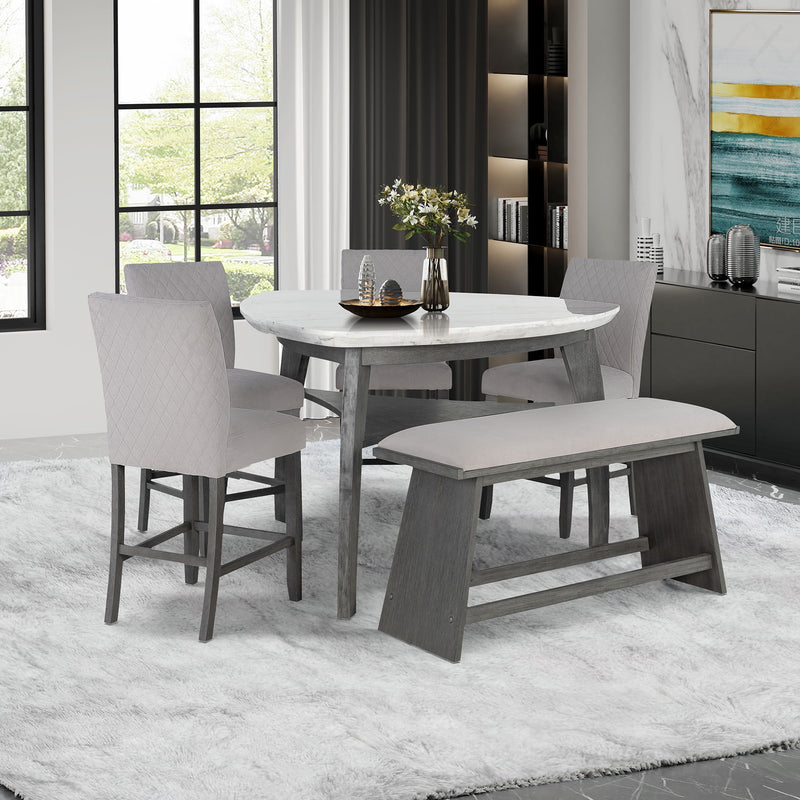 Jasmine - Bar Bench - Gray