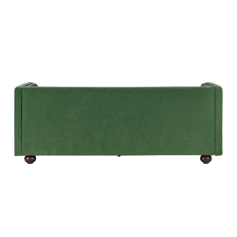 3 Seater Sofa Upholstery With Square Arms, Living Room Couch