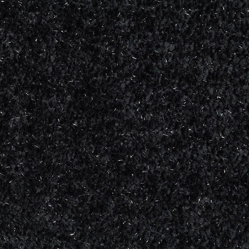 Lucifer - Sectional Sofa With 3 Pillows - Black Shimmer Chenille